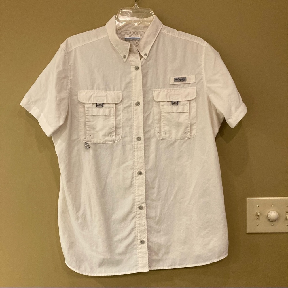 Ladies Vented Columbia Button Front Shirt